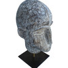 Carved Wood Head on Iron Stand 26605