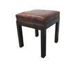 French Leather Top Walnut Stool 73732