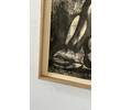 Vintage Danish Modernist Charcoal Painting 73792