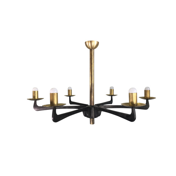 Lucca Limited Edition Lighting: Chandelier in steel and bronze 20212