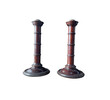 A Pair of English Wood Faux Bamboo Candlesticks 78086