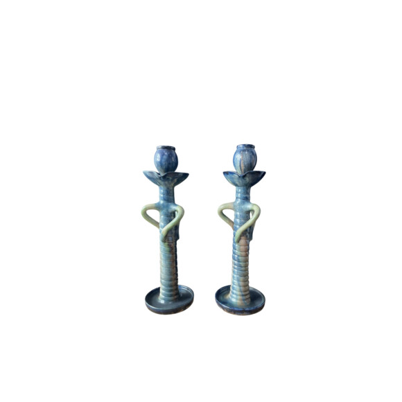 Unique Studio Pottery Candlesticks 78841