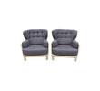 Pair of Rare Model Guillerme & Chambron Oak Armchairs 32862