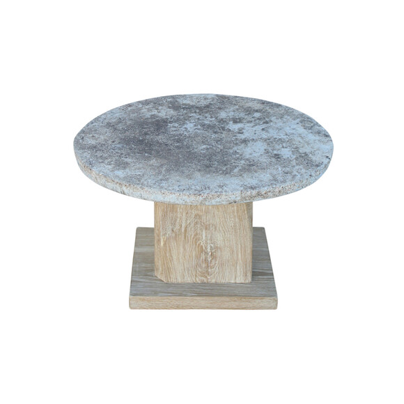 Limited Edition Oak and Stone Side Table 27898