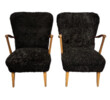 Pair of Swedish 1930's Shearling Armchairs 72860