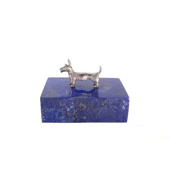 Modern Lapis Lazuli Box with Silver 