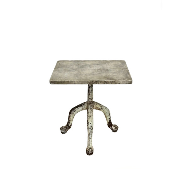 19th Century Swedish Iron Base and Marble Top Side Table 74300