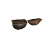 Set of (2) Antique Primitive Wood Vessels 65398