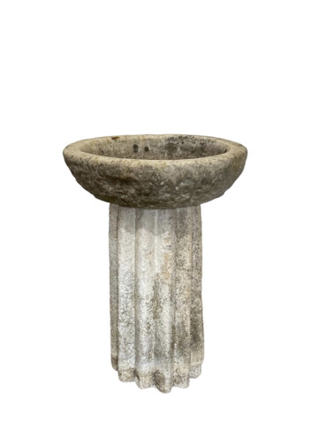 19th Century Stone Pedestal and Planter 79467