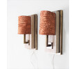 Pair of Limited Edition Vintage Woven Copper Shade Sconces 66221