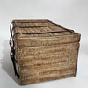 Vintage French Wicker and Leather Strap Baskets 60422