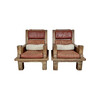 Pair of Large French Oak Arm Chairs 75227