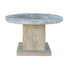 Limited Edition Oak and Stone Side Table 27898