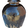 Large Black Glazed Ceramic Vessel From Central Asia 65688