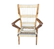 Lucca Studio Walnut and Rope Arm Chair 32553