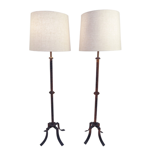 Pair of Spanish Gilt Floor Lamps 17360
