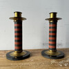 A Pair of 1930's Deco Brass and Bakelite Candlesticks 78990