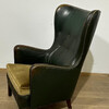 Single 1930's Danish Leather Arm Chair 74205