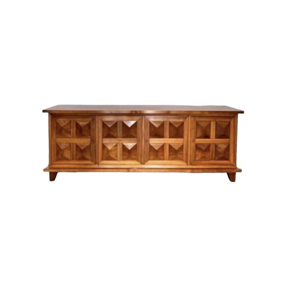 Stunning 1950's Jacques Adnet Walnut Sideboard 73920