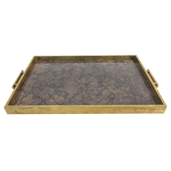 Lucca Limited Edition Marbled Paper Bronze Tray 19596