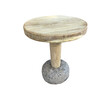 Limited Edition Oak and Stone Side Table 55388