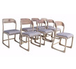 Set of (8) Danish Chairs with Leather Seats 24027