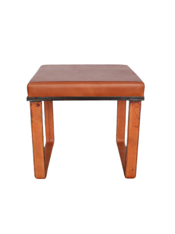 Lucca Studio Vaughn (stool) of saddle leather top and base 65273