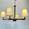 Lucca Studio Hardin Chandelier (6 arm) Parchment Shades 71338