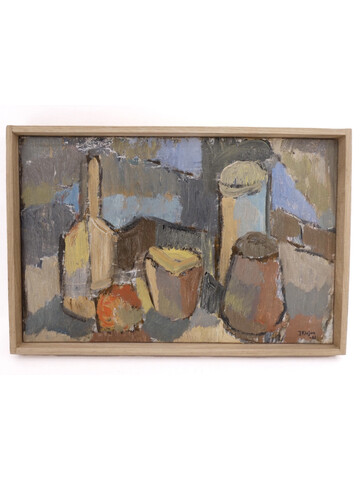 Swedish Cubist Style Oil Painting 64584