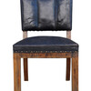 Pair Danish Leather Side Chairs 22235