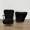 Pair of Swedish 1930's Shearling Armchairs 72860