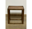 Lucca Studio Capro Walnut and Vintage Leather Top Side Table 69028