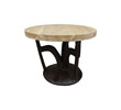 Limited Edition Antique African Base Side Table 26695