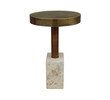 Limited Edition Stone and Metal Side Table 25993