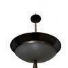 Limited Edition Antique Italian Alabaster and Modern Bronze Chandelier 74333