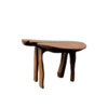 French Organic Wood Stool/ Side Table 64448