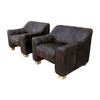 Pair of DeSede Leather Armchairs 64864