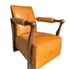 Exceptional French 1930's Leather Arm Chair 76919