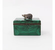 Superb Malachite Box With a Hedgehog 59354