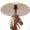 Pair of Danish Marble Horse Lamps 17375