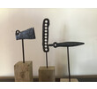 Set of (3) Iron Sculpture on Wood Stand 58134