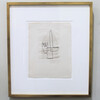 Mid Century Limited Edition French Pencil Drawing, Framed 66752