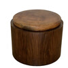 Lucca Studio Douglas Oak and Leather Top Ottoman/Stool 74805