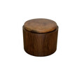 Lucca Studio Douglas Oak and Leather Top Ottoman/Stool 74805