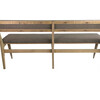French Bleached Oak Upholstered Bench 21355