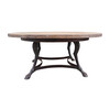 Exceptional Belgian 19th Century Industrial  Iron Base and Oak Top Dining Table 30199