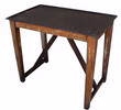 French 19th Century Iron and Wood Side Table 21376