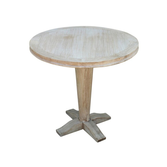 French Bleached Wood Side Table 26729