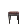 French Leather Top Walnut Stool 73732