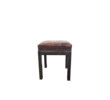 French Leather Top Walnut Stool 73732